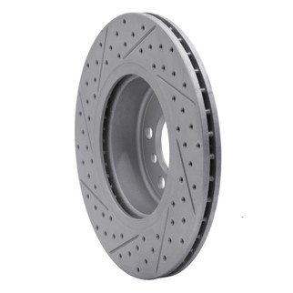 R1 11-16 BMW 528I Front Right Drilled & Slotted Geo-Carbon Rotor