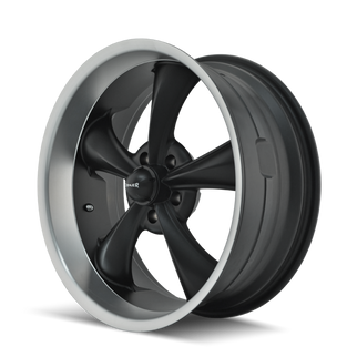 Ridler 695 18x8 / 5x120.65 BP / 0mm Offset / 83.82mm Hub Matte Black Machined Wheel