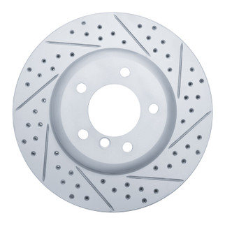R1 09-16 BMW Z4 Front Right Drilled & Slotted Geo-Carbon Rotor