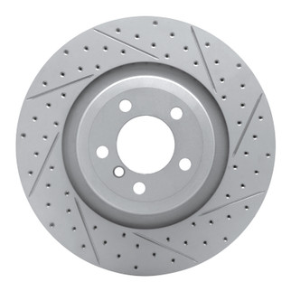 R1 07-08 BMW Alpina B7 Rear Right Drilled & Slotted Geo-Carbon Rotor