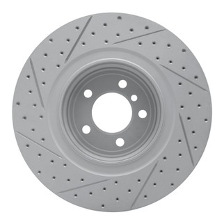R1 07-08 BMW Alpina B7 Rear Right Drilled & Slotted Geo-Carbon Rotor