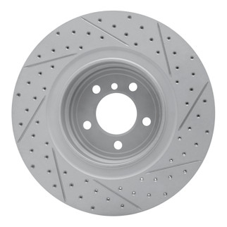 R1 07-08 BMW Alpina B7 Rear Left Drilled & Slotted Geo-Carbon Rotor