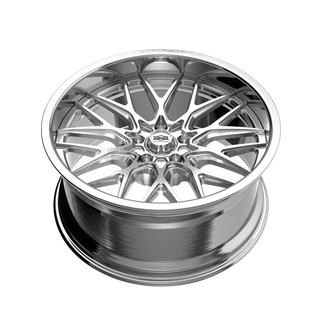 Ridler 681 22x9 / 5x127 BP / 0mm Offset / 83.82mm Hub Brushed w/ Polished Lip Wheel