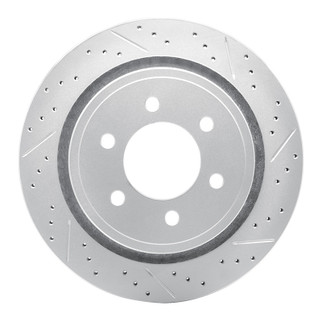R1 12-20 Ford F-150 Rwd Rear Right Drilled & Slotted Geo-Carbon Rotor