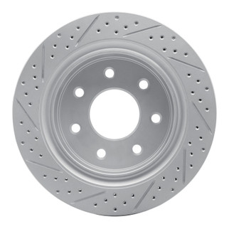 R1 12-14 Ford F-150 Rwd Rear Right Drilled & Slotted Geo-Carbon Rotor