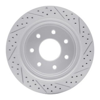 R1 12-14 Ford F-150 Rwd Rear Left Drilled & Slotted Geo-Carbon Rotor