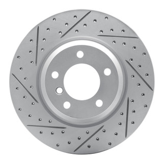 R1 06-12 BMW X1 (USA/Canada) Front Left Drilled & Slotted Geo-Carbon Rotor