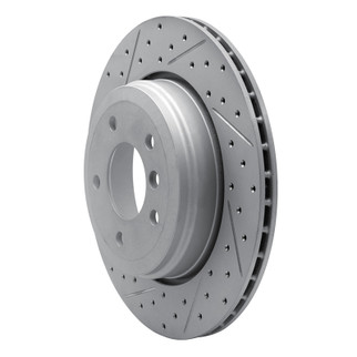R1 04-10 BMW 525I (Mexico) Rear Left Drilled & Slotted Geo-Carbon Rotor