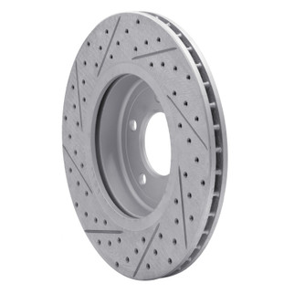R1 01-08 BMW 330I Front Right Drilled & Slotted Geo-Carbon Rotor