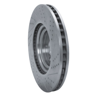R1 10-17 Lexus Ls460 Left Front Drilled & Slotted Geo-Carbon Rotor