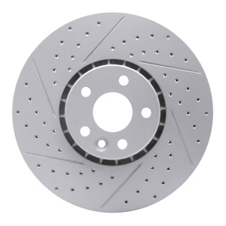 R1 10-16 Volvo Xc60 Front Left Drilled & Slotted Geo-Carbon Rotor