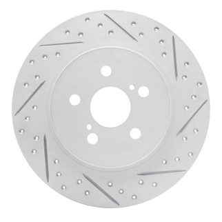 R1 11-17 Lexus Ct200H Rear Right Drilled & Slotted Geo-Carbon Rotor