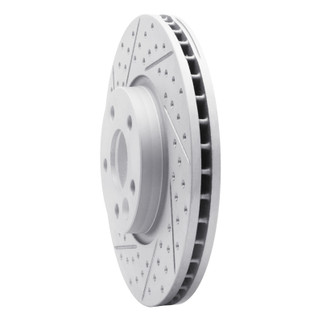 R1 07-18 Land Rover Range Rover Evoque Front Left Drilled & Slotted Geo-Carbon Rotor