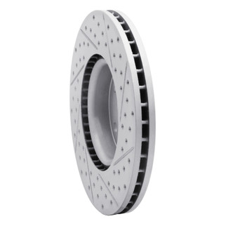 R1 07-18 Land Rover Range Rover Evoque Front Left Drilled & Slotted Geo-Carbon Rotor