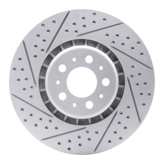 R1 03-09 Volvo Xc90 Front Left Drilled & Slotted Geo-Carbon Rotor