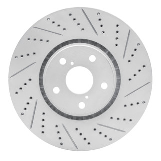 R1 07-11 Lexus Gs350 Right Front Drilled & Slotted Geo-Carbon Rotor