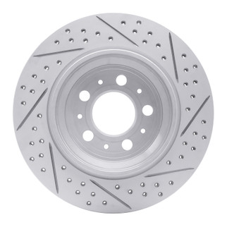 R1 03-14 Volvo Xc90 Rear Left Drilled & Slotted Geo-Carbon Rotor