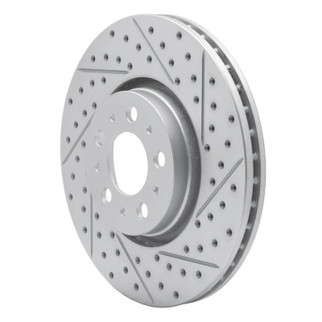R1 03-09 Volvo S60 Front Right Drilled & Slotted Geo-Carbon Rotor