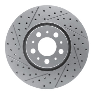 R1 03-09 Volvo Xc90 Front Left Drilled & Slotted Geo-Carbon Rotor