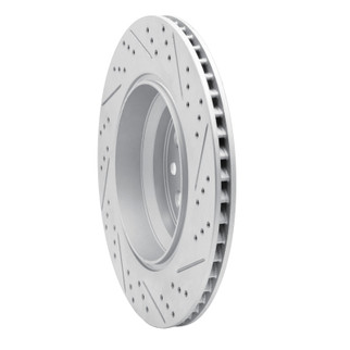 R1 07-17 Lexus Ls600H Left Rear Drilled & Slotted Geo-Carbon Rotor
