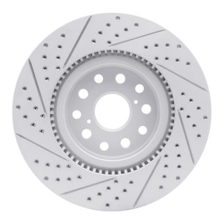 R1 07-23 Lexus Ls460 Front Right Drilled & Slotted Geo-Carbon Rotor