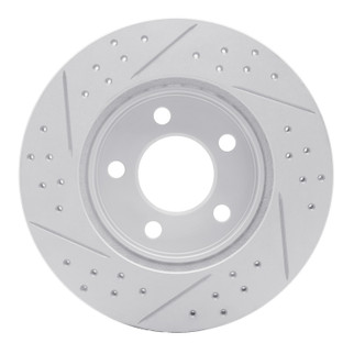 R1 95-02 Ford Explorer Front Right Drilled & Slotted Geo-Carbon Rotor