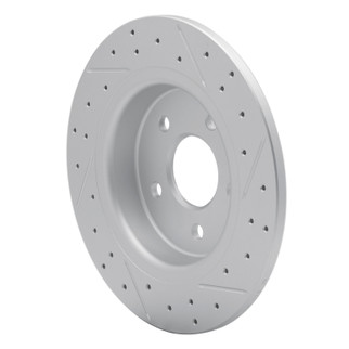 R1 04-13 Volvo V50 Rear Left Drilled & Slotted Geo-Carbon Rotor