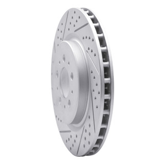 R1 04-07 Volvo S60 Rear Left Drilled & Slotted Geo-Carbon Rotor