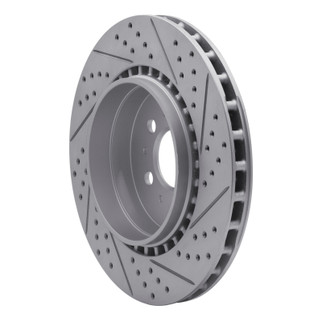 R1 04-07 Volvo S60 Rear Left Drilled & Slotted Geo-Carbon Rotor