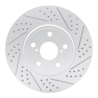 R1 01-06 Lexus Ls430 Front Right Drilled & Slotted Geo-Carbon Rotor