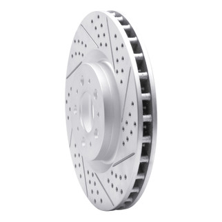 R1 04-07 Volvo V70 Front Right Drilled & Slotted Geo-Carbon Rotor