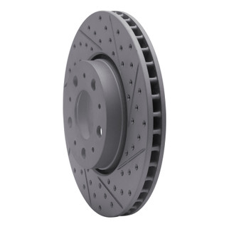 R1 99-09 Volvo S60 Front Right Drilled & Slotted Geo-Carbon Rotor