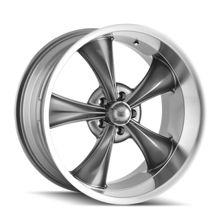 Ridler 695 18x9.5 / 5x127 BP / 6mm Offset / 83.82mm Hub Gloss Grey Machined Wheel