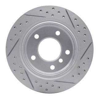 R1 96-05 BMW 323I Rear Left Drilled & Slotted Geo-Carbon Rotor
