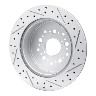 R1 92-00 Lexus Sc400 Rear Left Drilled & Slotted Geo-Carbon Rotor