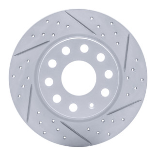R1 17-25 Audi Q2 (Mexico) Rear Right Drilled & Slotted Geo-Carbon Rotor