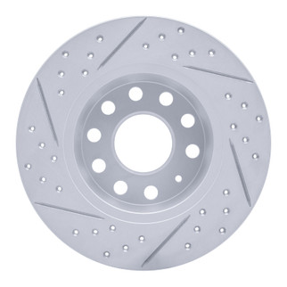 R1 17-25 Audi Q2 (Mexico) Rear Right Drilled & Slotted Geo-Carbon Rotor