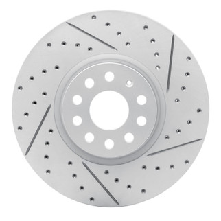 R1 18-25 Volkswagen Atlas Front Right Drilled & Slotted Geo-Carbon Rotor
