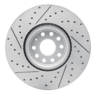 R1 18-25 Volkswagen Atlas Front Right Drilled & Slotted Geo-Carbon Rotor