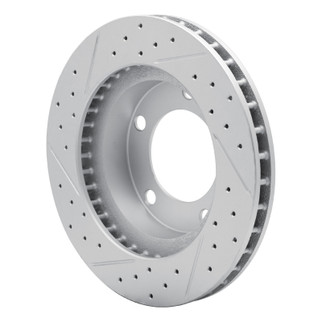 R1 76-93 Ford Bronco Front Right Drilled & Slotted Geo-Carbon Rotor