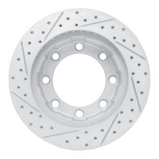 R1 80-94 Ford F-350 4WD (Excl Super Duty) Front Right Drilled & Slotted Geo-Carbon Rotor