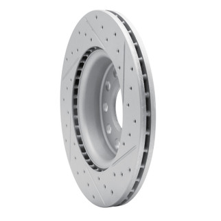 R1 05-15 Volkswagen Bora (Mexico) Front Left Drilled & Slotted Geo-Carbon Rotor