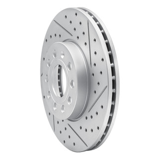 R1 05-25 Audi A3 (Mexico) Front Right Drilled & Slotted Geo-Carbon Rotor