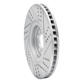 R1 04-06 Audi Tt Quattro Left Front Drilled & Slotted Geo-Carbon Rotor