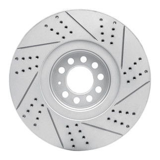 R1 04-06 Audi Tt Quattro Left Front Drilled & Slotted Geo-Carbon Rotor
