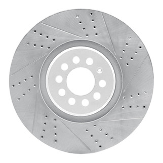 R1 04-06 Audi Tt Quattro Right Front Drilled & Slotted Geo-Carbon Rotor