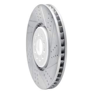 R1 04-06 Audi Tt Quattro Right Front Drilled & Slotted Geo-Carbon Rotor