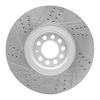 R1 04-06 Audi Tt Quattro Right Front Drilled & Slotted Geo-Carbon Rotor