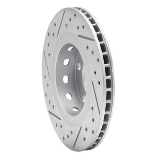 R1 99-05 Audi S6 Rear Right Drilled & Slotted Geo-Carbon Rotor