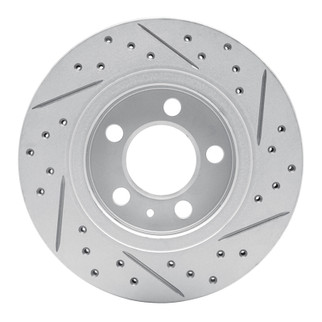 R1 00-06 Audi Tt Quattro Rear Left Drilled & Slotted Geo-Carbon Rotor